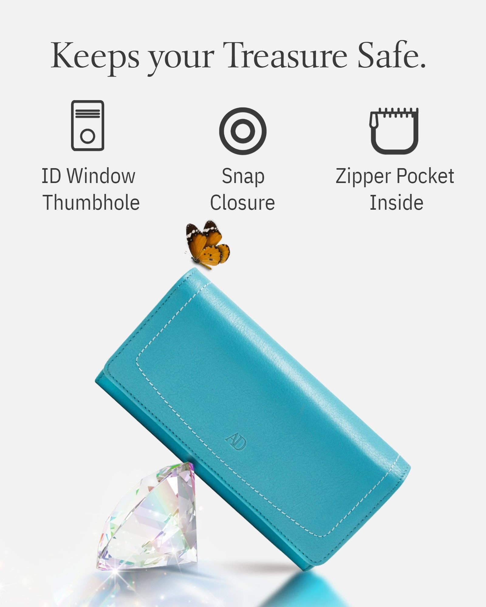 Access Denied Accessories - Wholesale Wallet - Women's - Accordion Clutch Wallet for Women Removable Checkbook Holder19