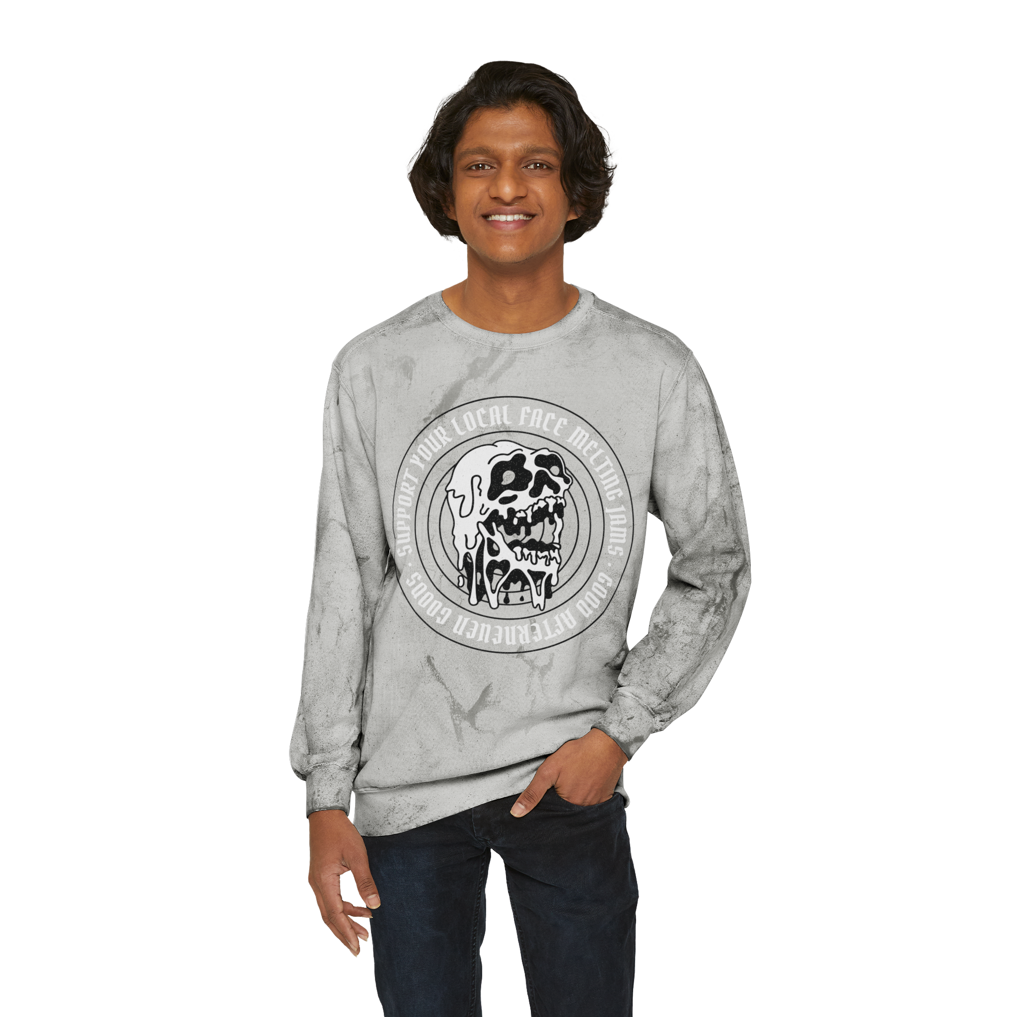 Smoke Face-Melting Jams Tie-Dye Sweatshirt for wholesale on Faire3