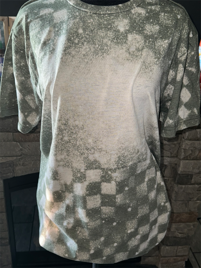 Southern Charm Boutique - Wholesale T-Shirt - Women's - Blank Checkered Bleached Tee3