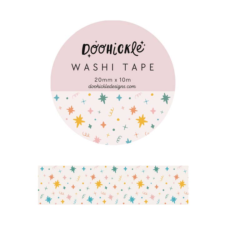 Starfetti Pattern Washi Tape for wholesale by Doohickle Designs