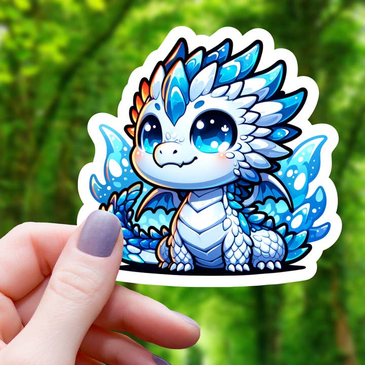 Mimic Gaming Co - Wholesale Sticker - Chibi Ice Dragon Sticker - 3"
