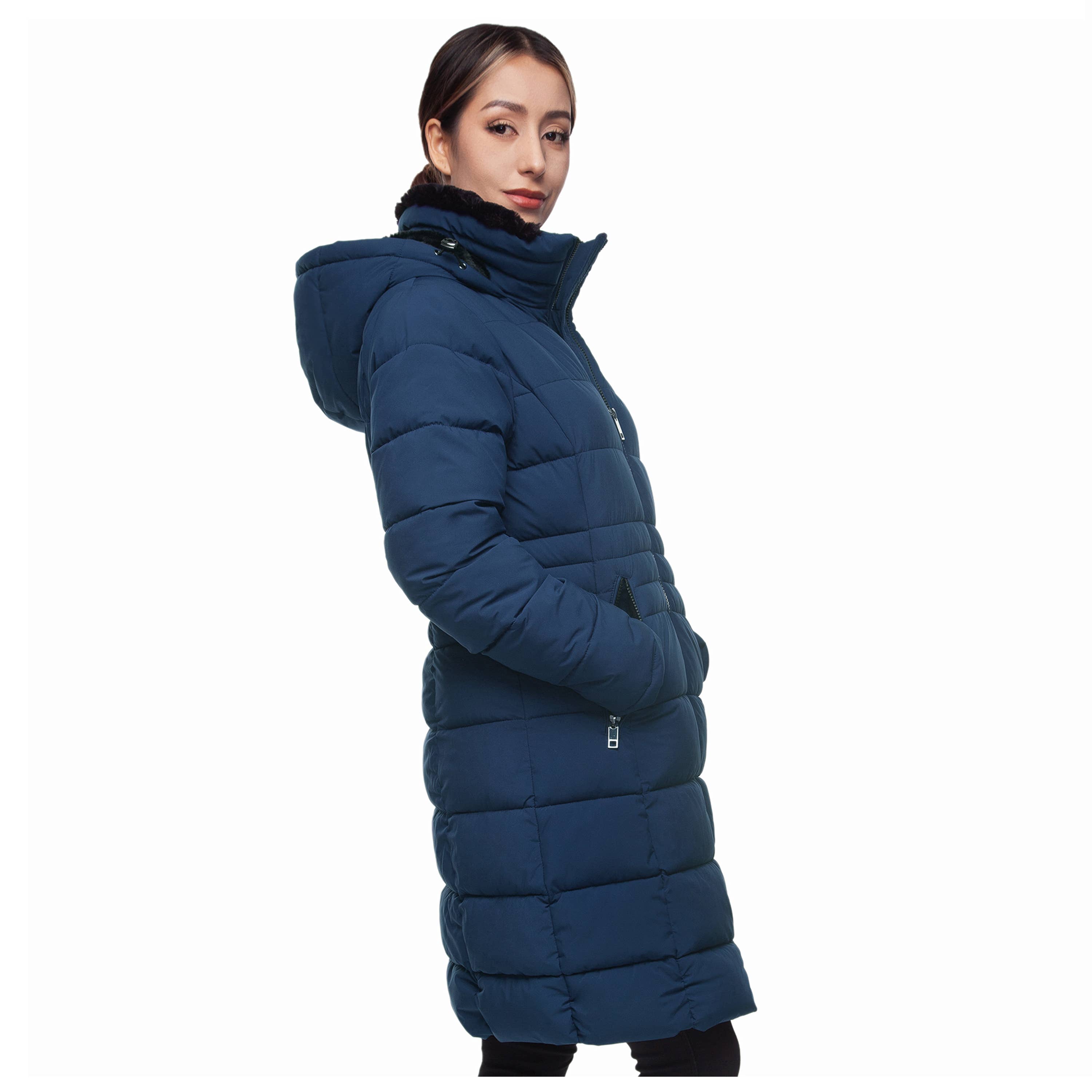 Rokka & Rolla - Wholesale Coat - Women's - Women's Heavy Long Winter Coat Parka Jacket4