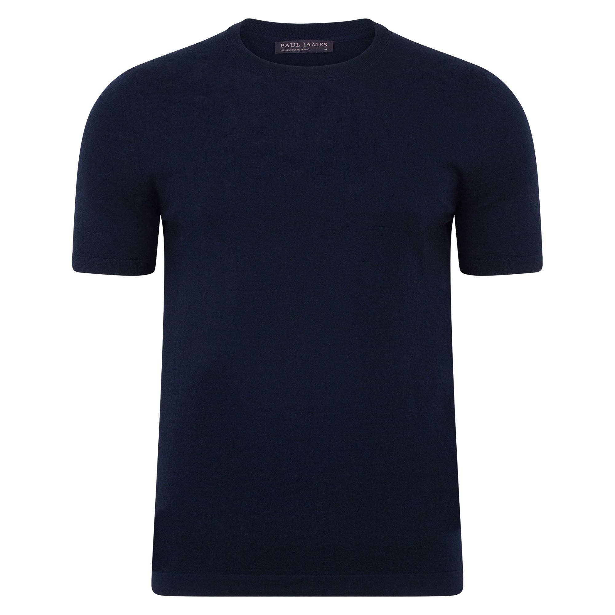 Paul James Knitwear – wholesale T-shirt – men's – Mens Superfine Merino Wool Knitted T-Shirt24