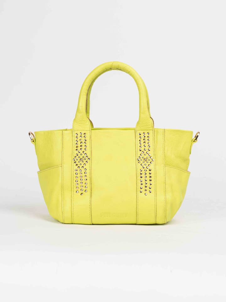Victoria shopper i citronfarvet læder for engroshandel hos Piti Cuiti