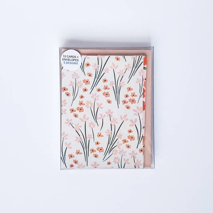 Lucky Dog Design Co. - Wholesale Stationery/Notecard Set - Flower Power Mini Card Set (Set of 10)6