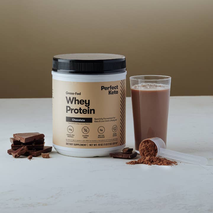 Perfect Keto - Wholesale Protein/Superfood Powder - Grass-Fed Whey Protein + MCT, Low Carb