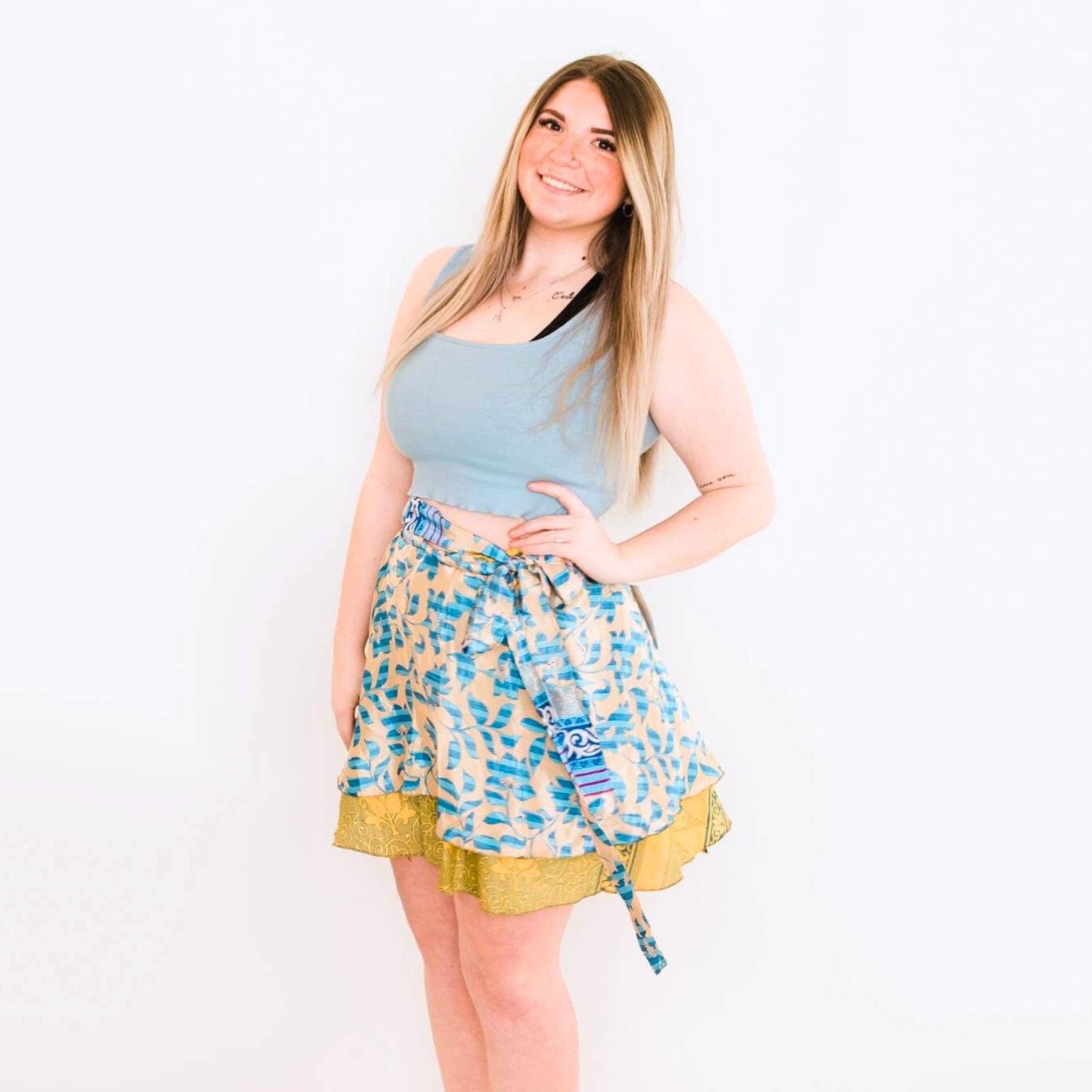 Darn Good Yarn - Wholesale Skirt - Women's - Sari Wrap Skirt46