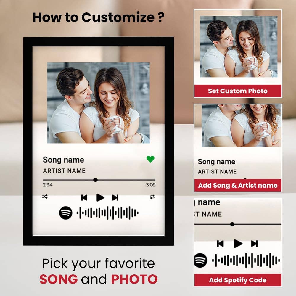 CanvasChamp - Wholesale Plaque - Custom Spotify Acrylic Song Plaque with Scannable Code2