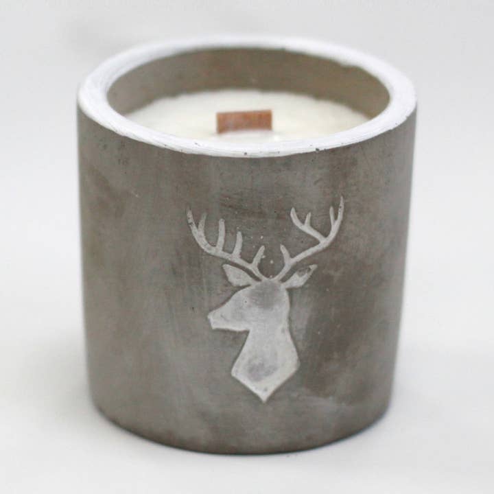 AW Artisan - Wholesale Jar/Filled Candle - Medium pot - Deer head - Whiskey and Woodsmoke3