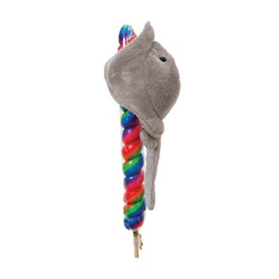 8" Lollyplush Stingray w/ Rainbow Lollipop for wholesale by The Petting Zoo