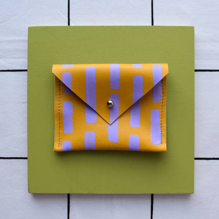 Jemma Marston - Wholesale Coin Purse - Women's - Brick Leather Hand Painted Card Pouch5