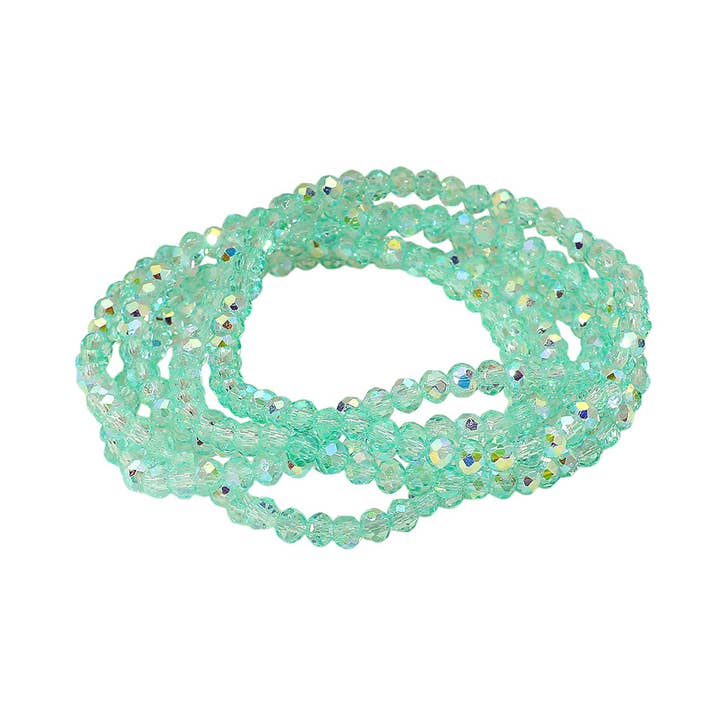 Sensibling Corp. - Wholesale Jewelry Set - 5PCS - Sparkling Faceted Beaded Stackable Stretch Multi Layered Bracelet33