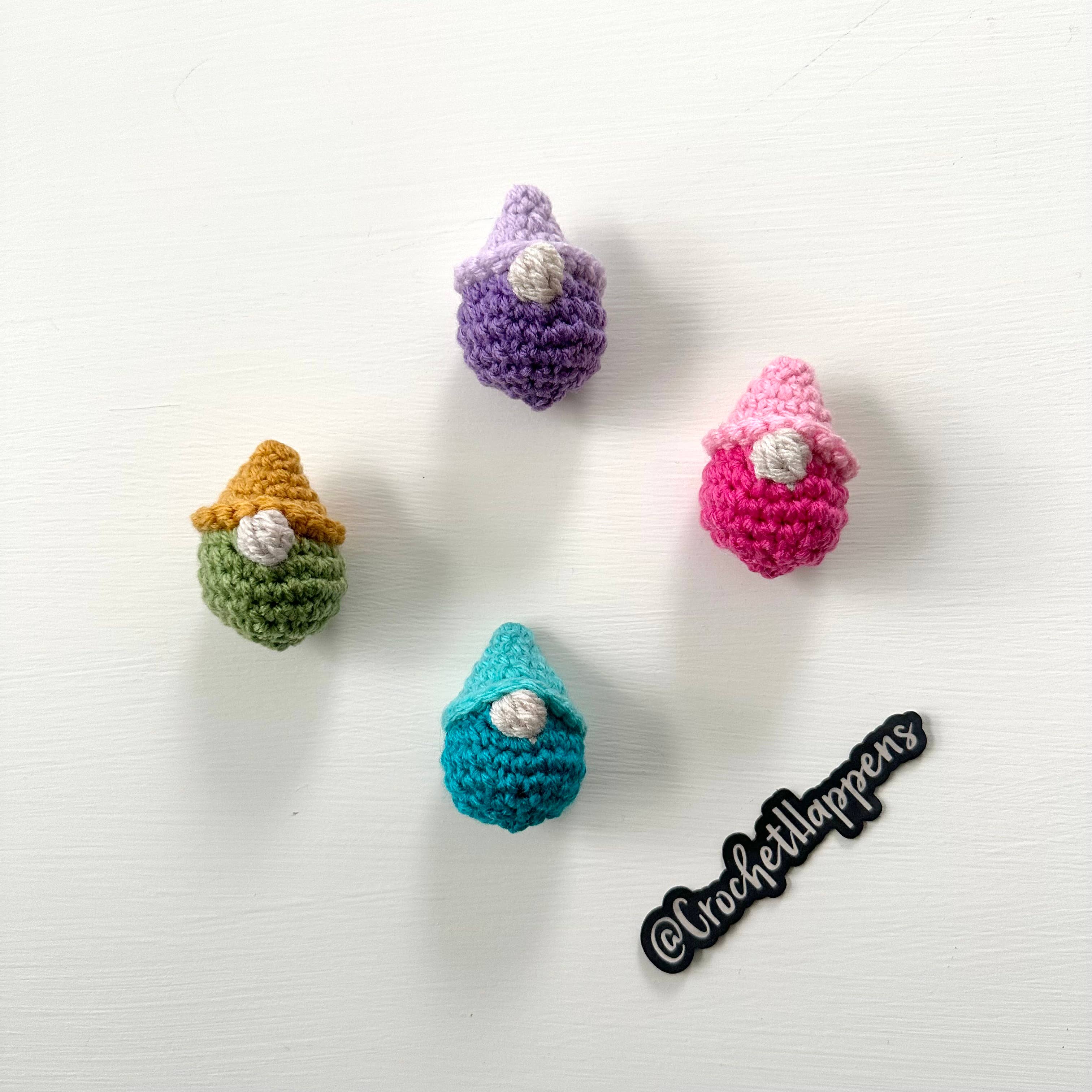 Crochet Happens - Wholesale Decorative Tabletop Object - Pocket Gnomes - Set of 4 - Made to Order3