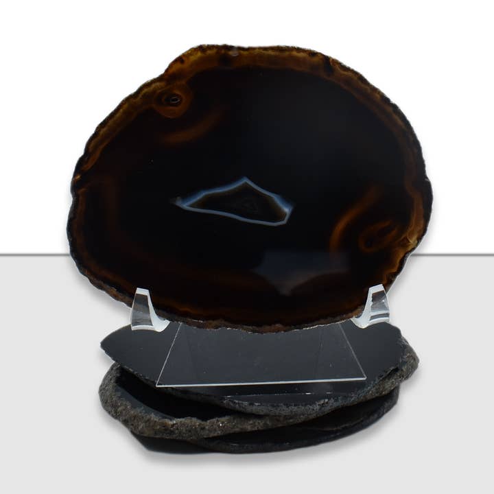 Large Agate Coaster Set of 4 -Premium Natural Stone for wholesale by Olympus Minerals Co