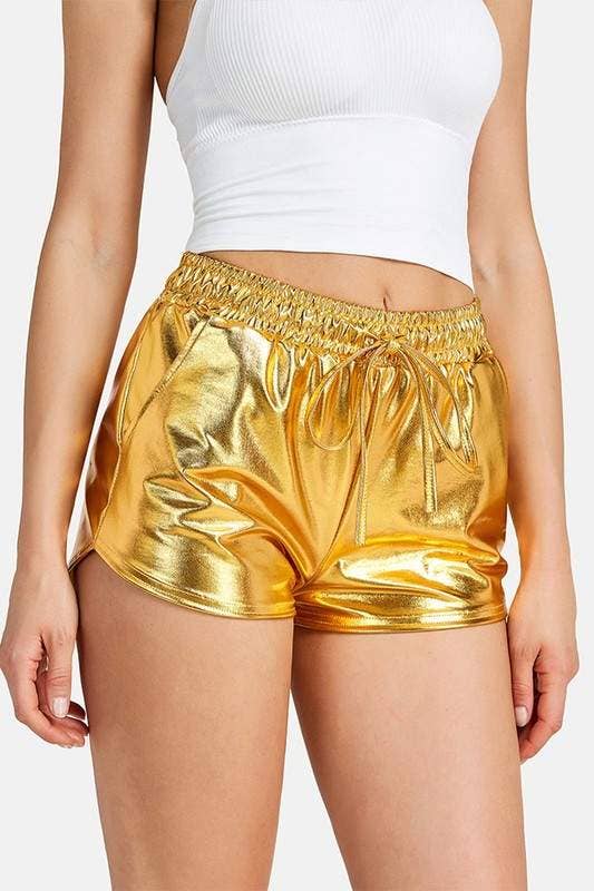 Flarix - Wholesale Shorts - Women's - metallic fashion shorts 2