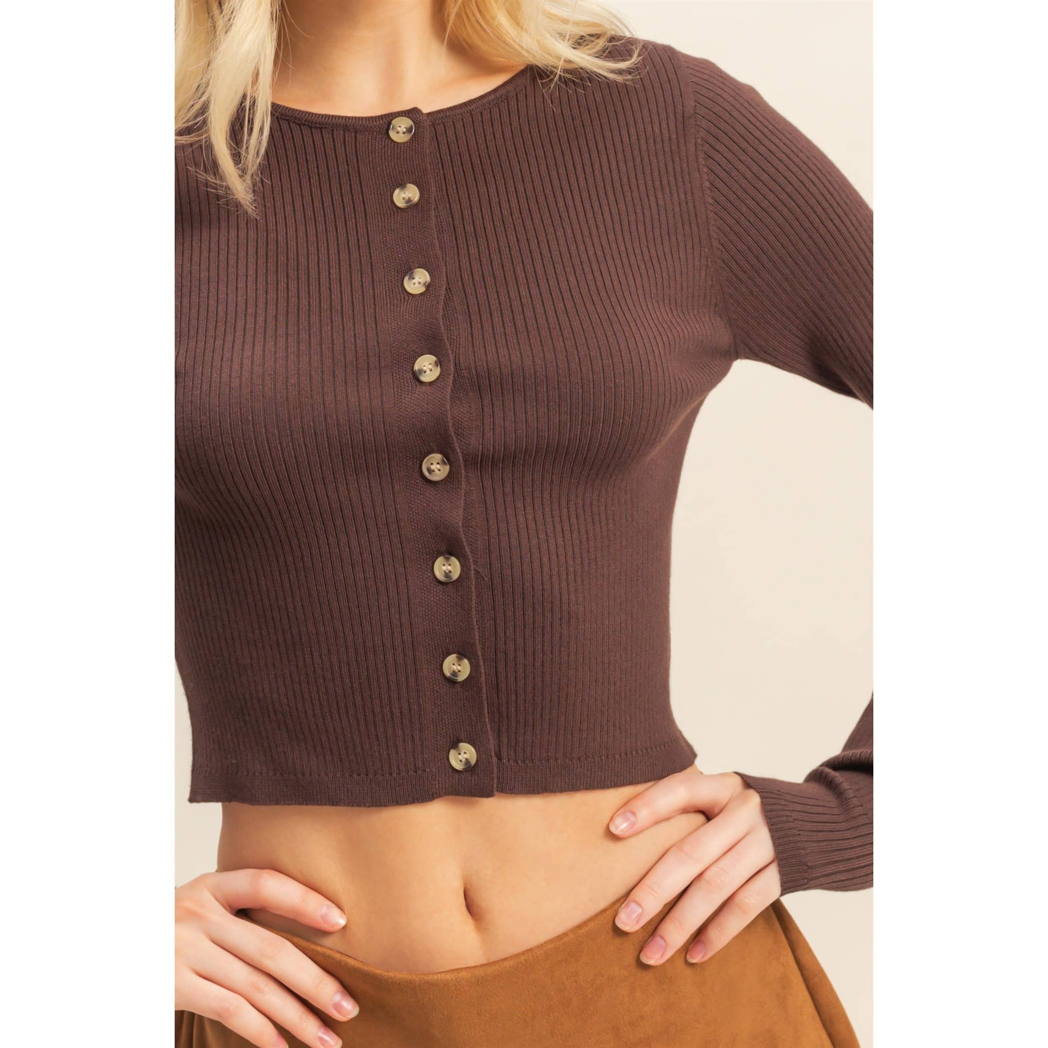 HYFVE - Vendita all'ingrosso Top in maglia - Donna - Top a coste con bottoni10