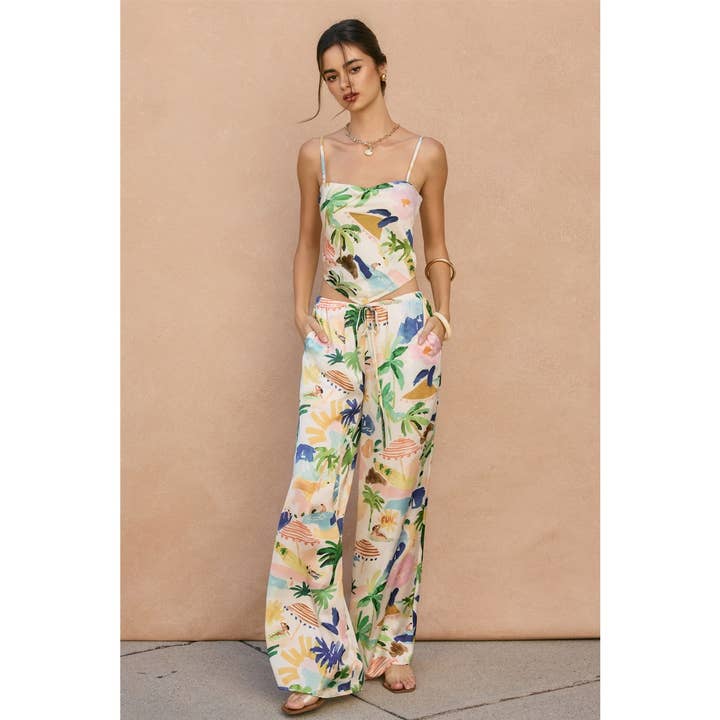 Calças Isla Bonita com Cordão Ajustável por atacado de Dress Forum