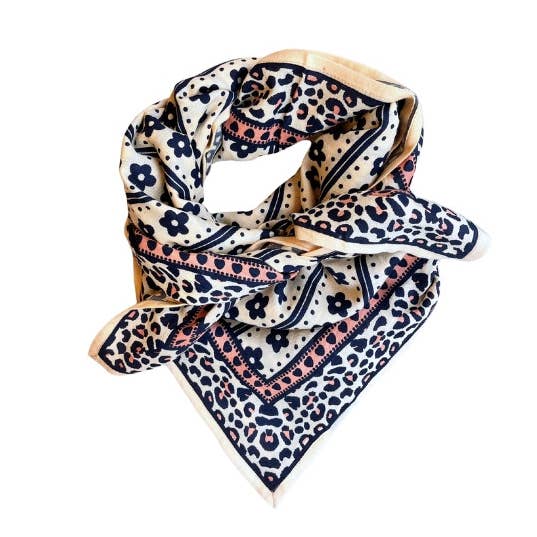 Love Explorers - Wholesale Head Scarf - Women's - Leopard scarf - My big essential flower pink