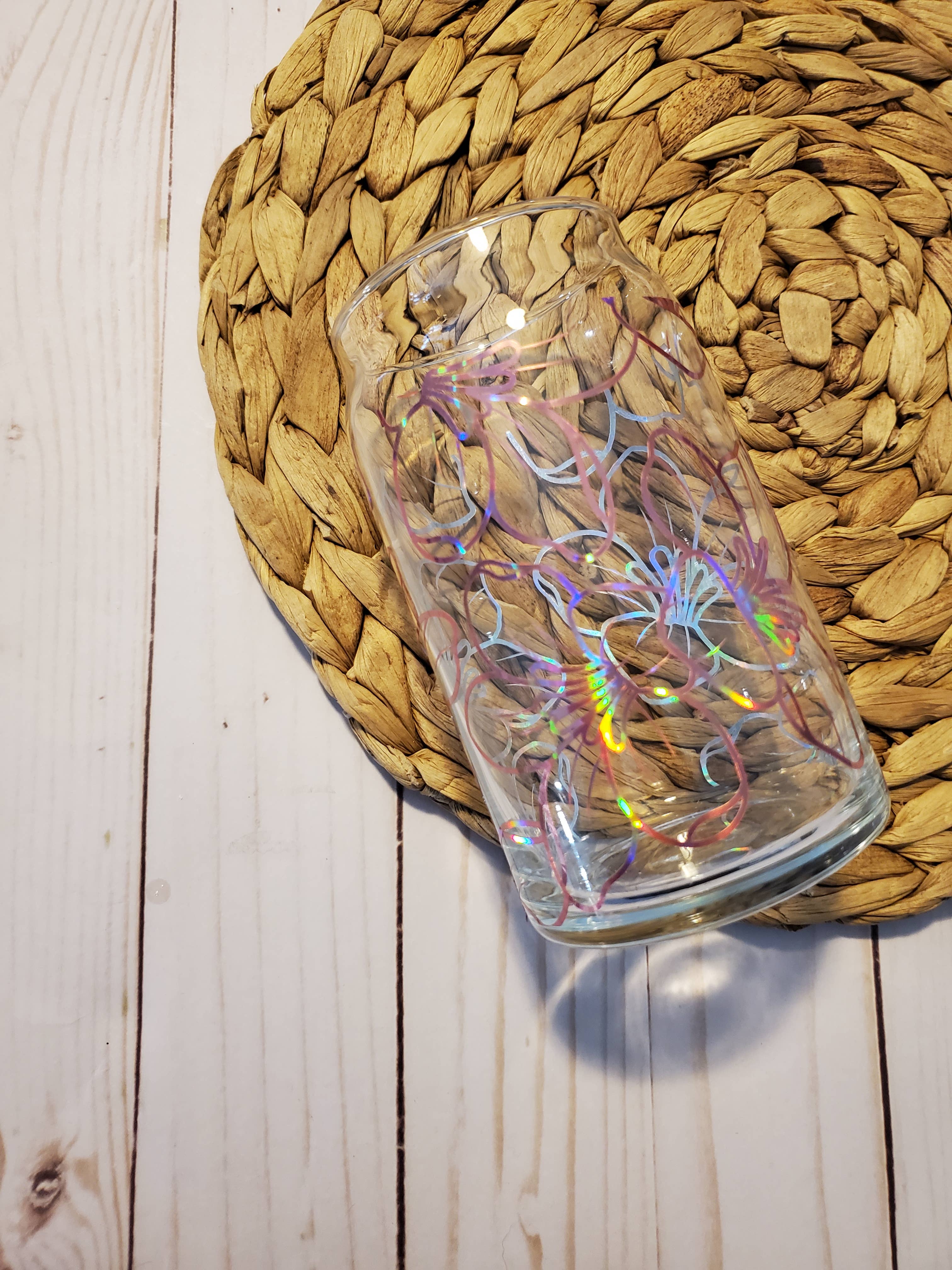 Homemade by Hunt - Wholesale Drinkglas/beker - Holografische glazen glazen beker2
