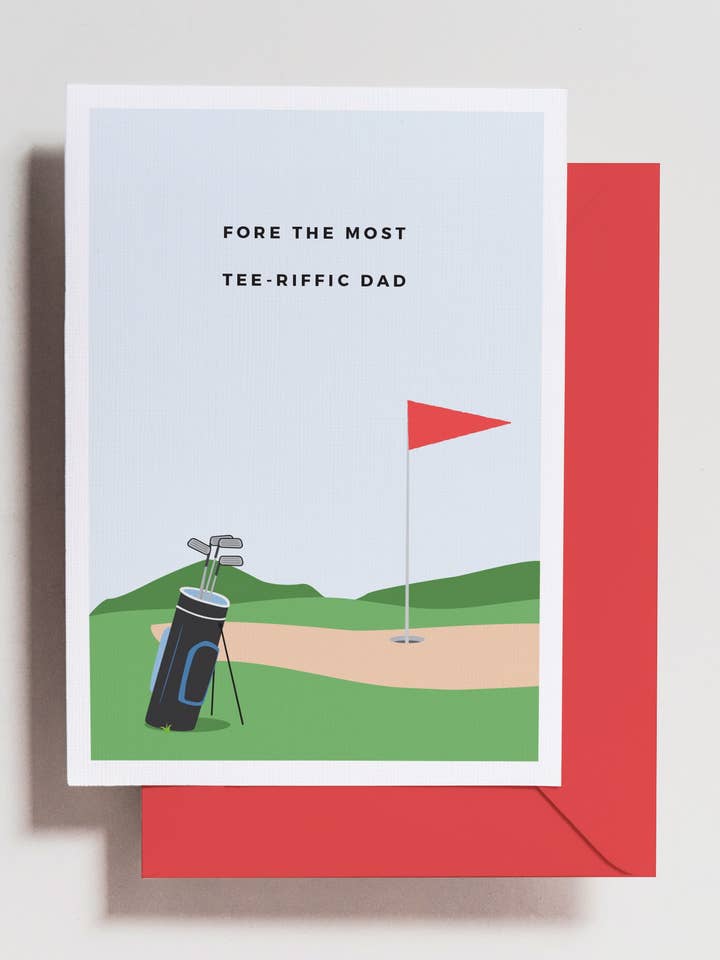 Golf Father's Day Card for wholesale by Haven Print Co.