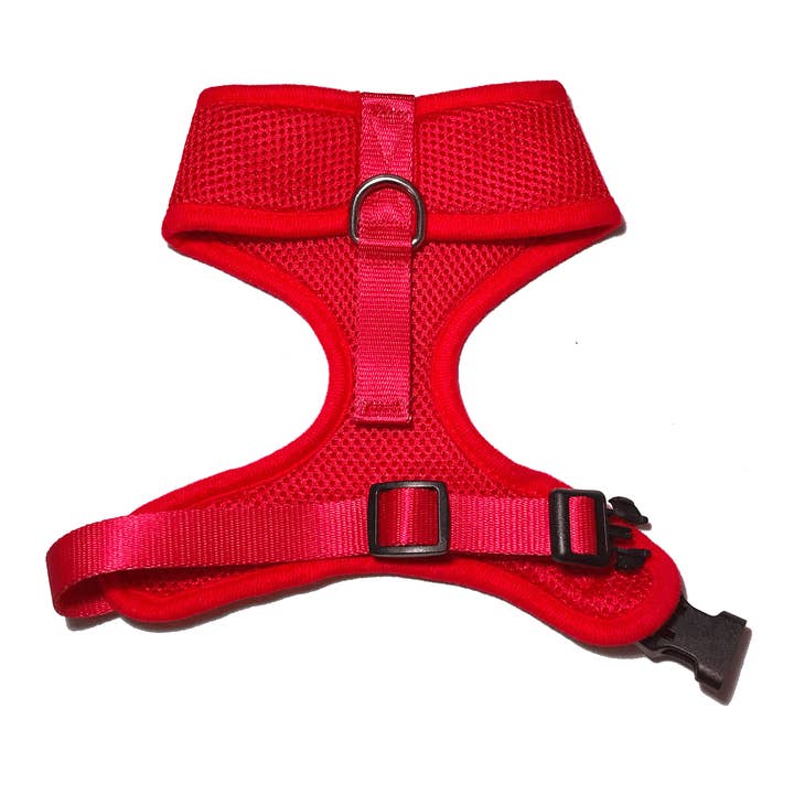 Woofles - Venta al por mayor Arnés - Perros - Arnés doble para perros AirMesh - Rojo3