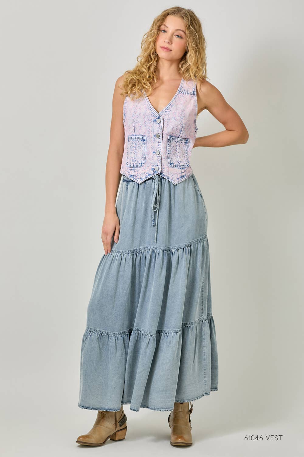 Mystree - Wholesale Rok - Dames - 60708 Lange Gelaagde Rok15