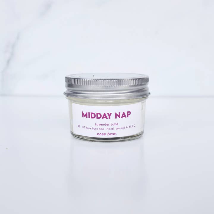 Nose Best Candles - Wholesale Jar/Filled Candle - Lavender Latte - Midday Nap 4oz Soy Candle