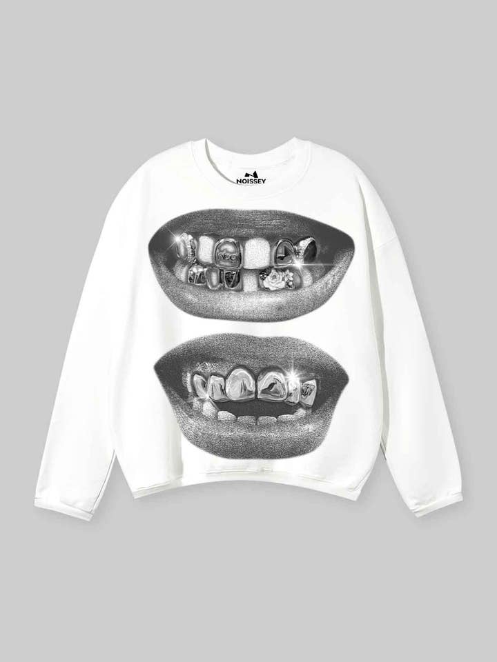 Retro Sorte Læber Grills Print Luftlag Dobbeltforet Langærmet for engroshandel hos NOISSEY