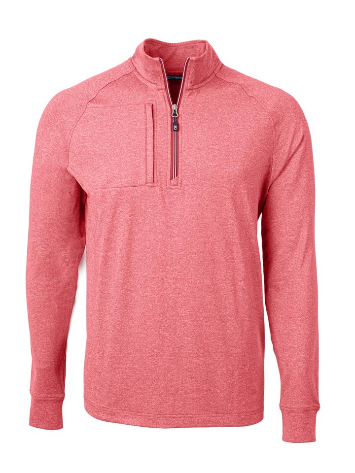 Cutter & Buck - Wholesale Sweatshirt - Men's - Cutter & Buck Adapt Eco Knit Heather Mens 1/4 Zip Pullover