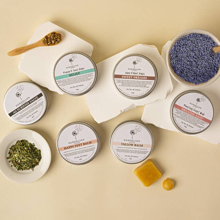 Dandelion Naturals - Wholesale Body Balm/Butter - Tallow Balm | Tallow Skin Care | Tallow Face Cream | Tallow