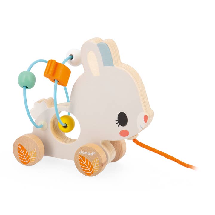 Janod - Wholesale Handheld Rattle - Baby - Pure | Pull-Along Animal Bead Maze | Display x95