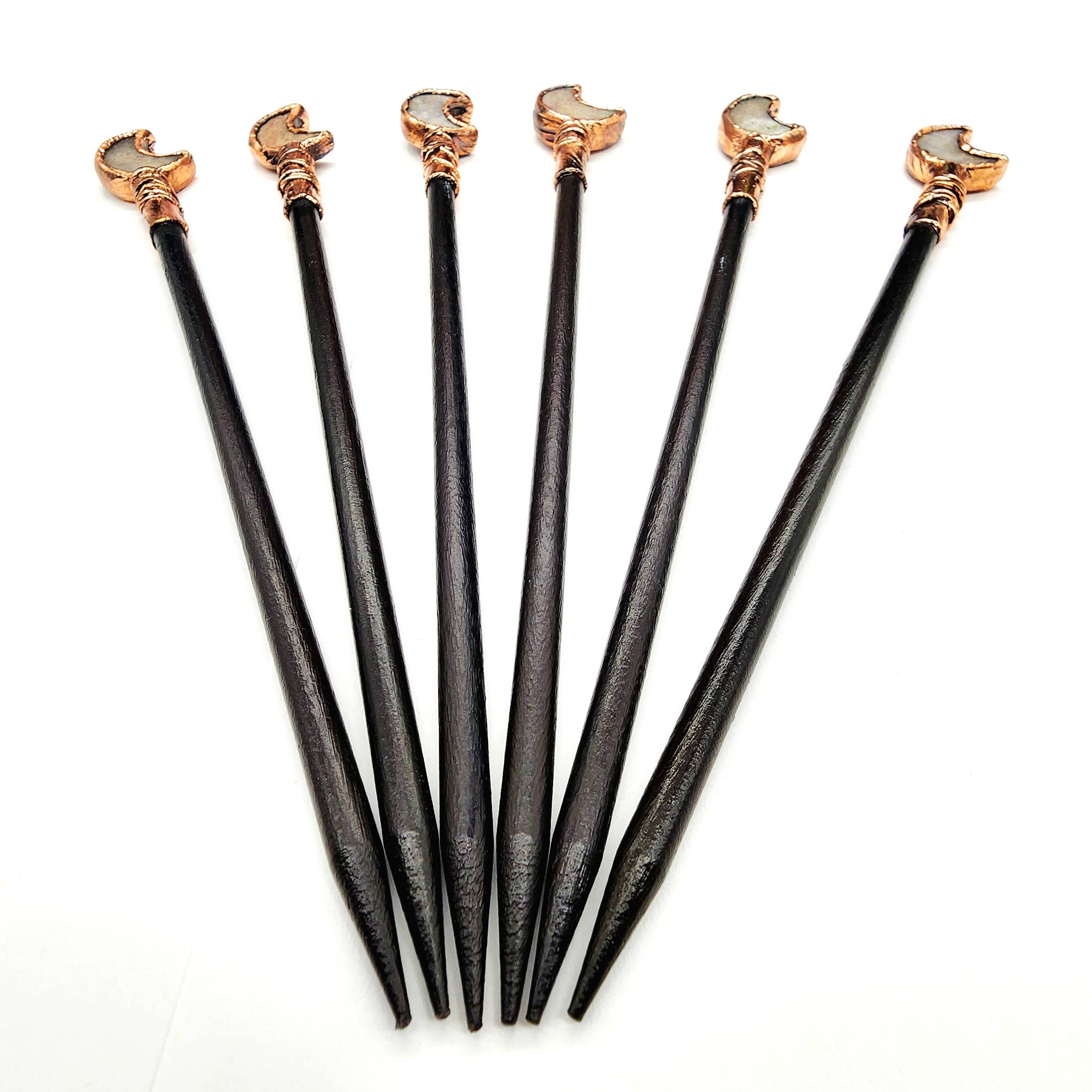 MergingMetals - Wholesale Meditatie benodigdheden - Roze Amethist Halve Maan Haar Toverstaf1