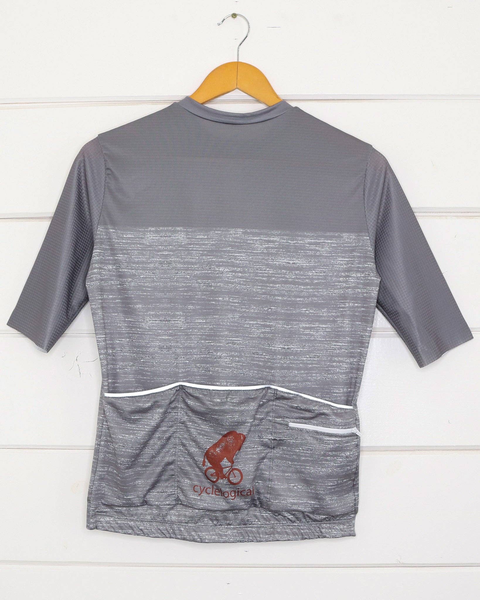 Grey Bison Zip-Up Racer Jersey for wholesale on Faire1