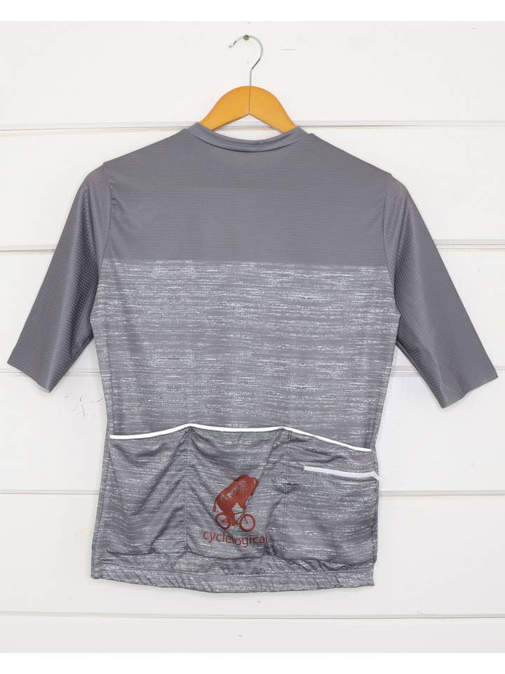 Grey Bison Zip-Up Racer Jersey for wholesale on Faire1
