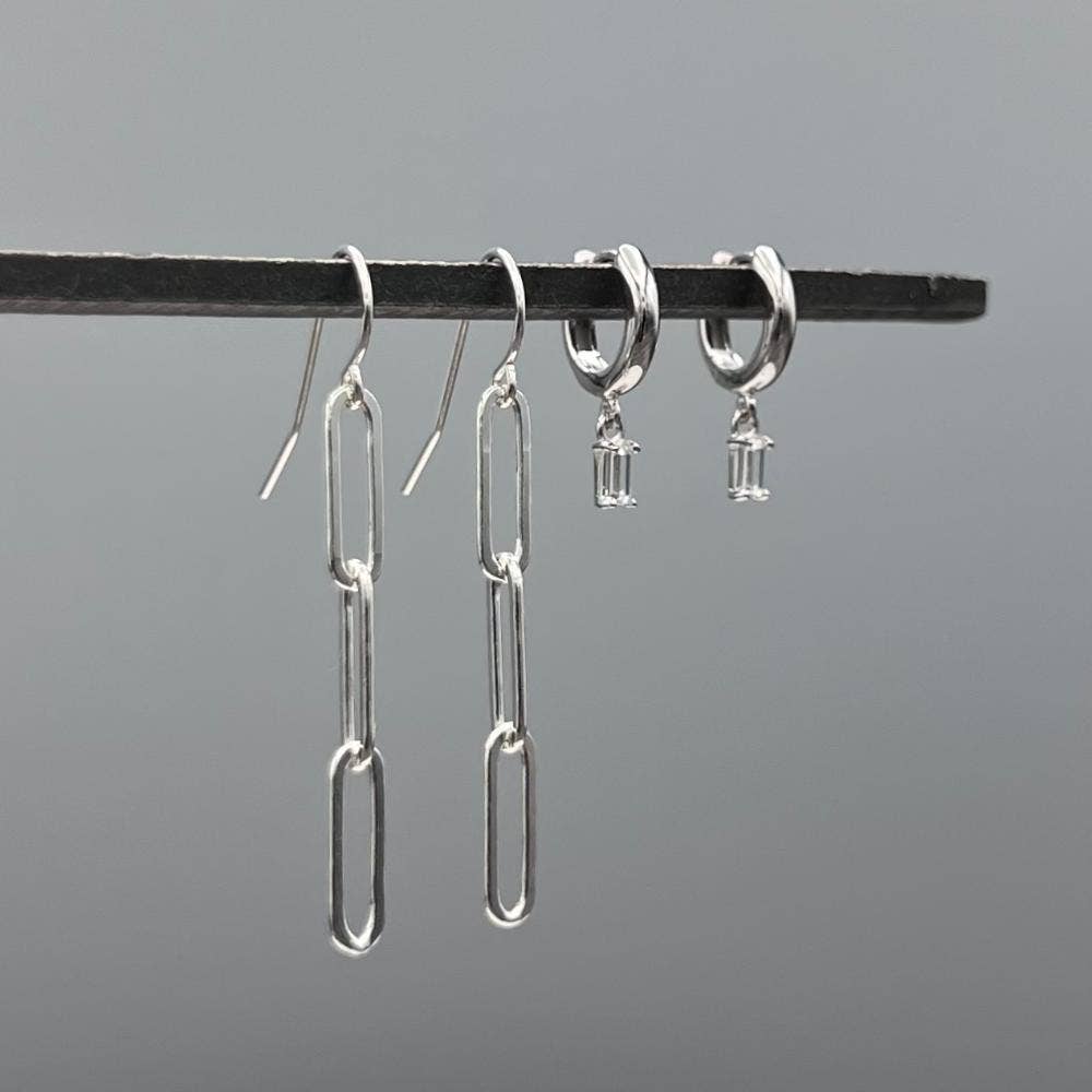 Something Silver - Wholesale Dangle Earrings - Triple Paperclip Dangles1