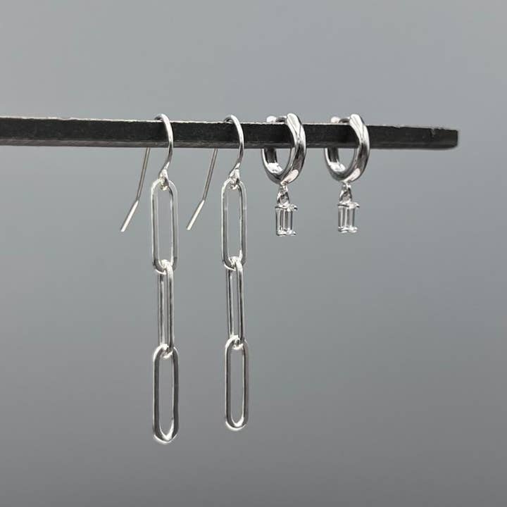 Something Silver - Wholesale Dangle Earrings - Triple Paperclip Dangles1