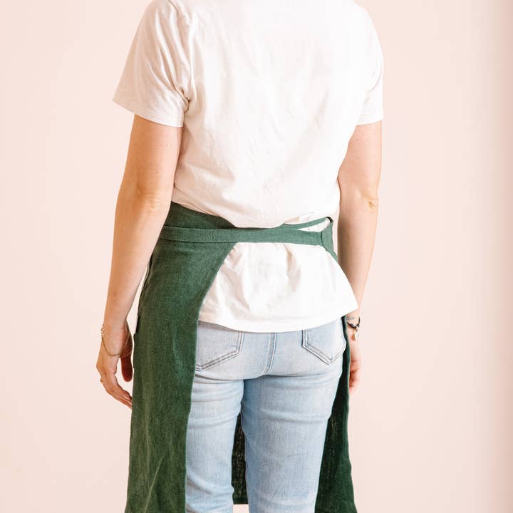 LinenQ – Engroshandel Forklæde – Linnedforklæde med lommer i forskellige farver9