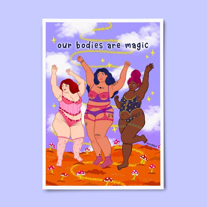 Bodies are Magic Print for wholesale by Meg Garrod Art