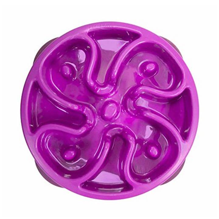 Outward Hound Fun Feeder Slo Bowl Purple Small for wholesale by Pet Palette Distribution