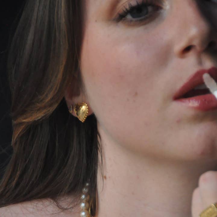 Persea Jewelry - Wholesale Stud/Post Earrings - Pendientes Ma Moitié Oro3