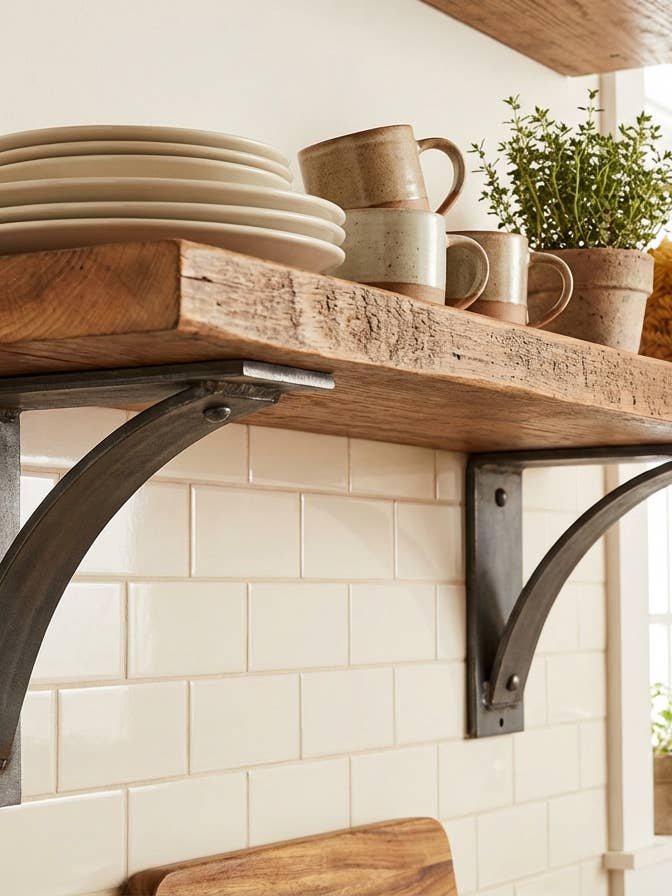 Moravia 4" hyllkonsol med nitar för wholesale av Industrial Farm Co