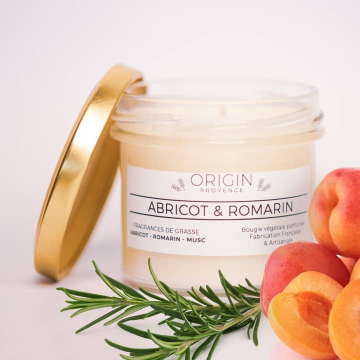 Apricot & Rosemary Scented Candle for wholesale by ORIGIN PROVENCE