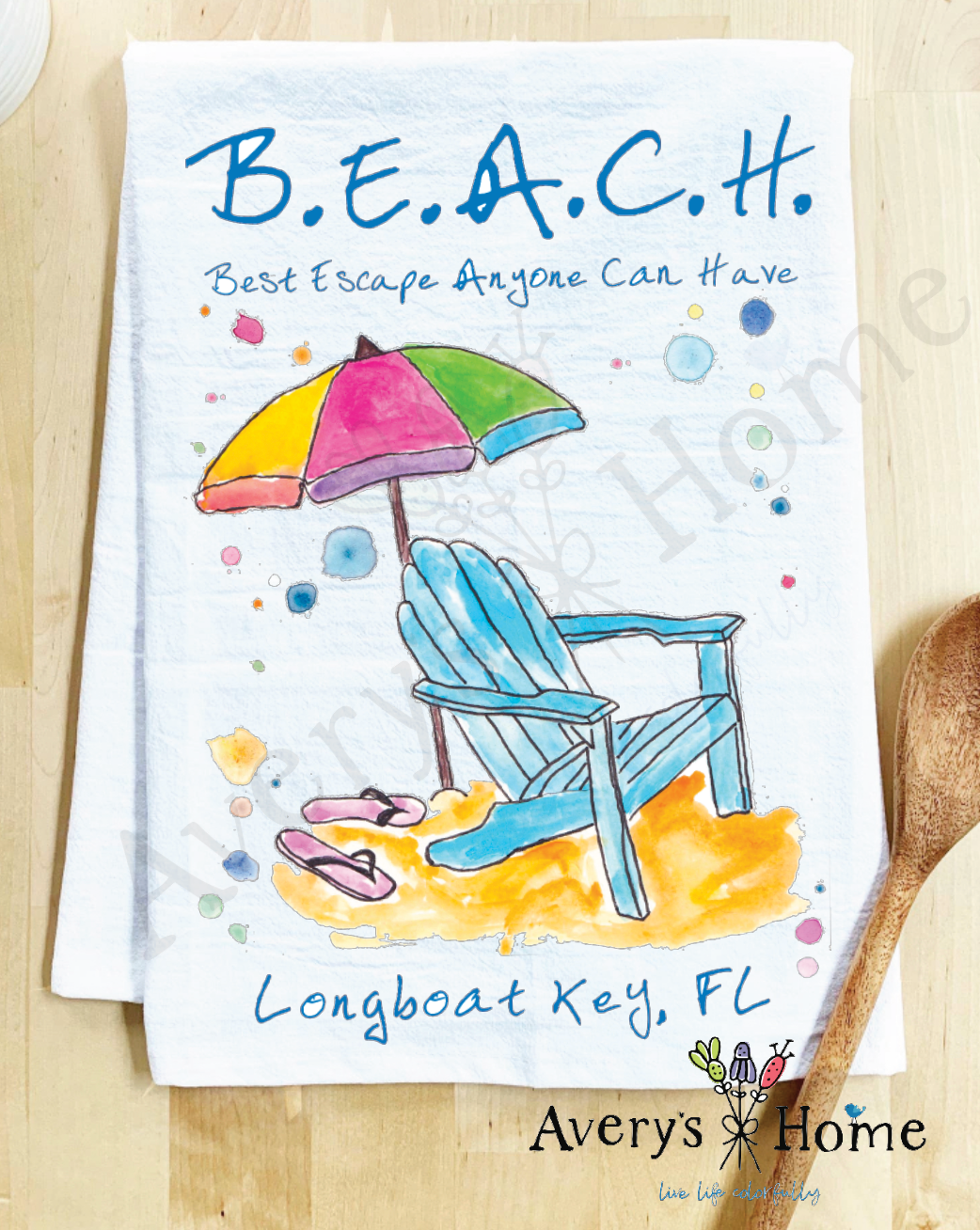 Avery's Home - Wholesale Tea Towel - Beach Vacation Souvenir Customizable Tea Towel8