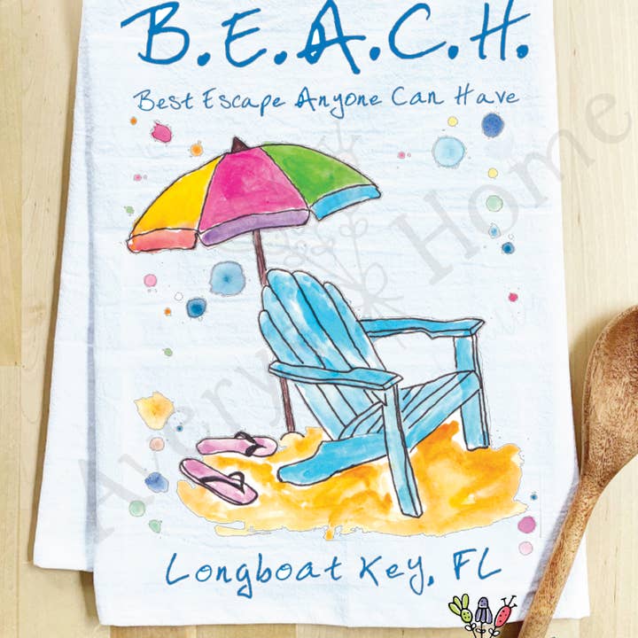 Avery's Home - Wholesale Tea Towel - Beach Vacation Souvenir Customizable Tea Towel8