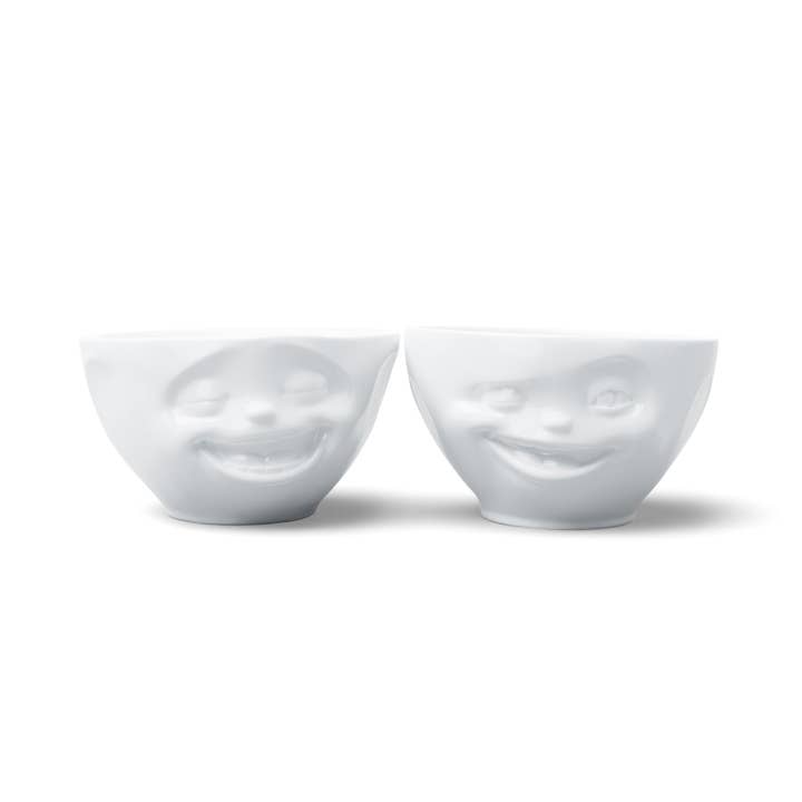 Medium Bowl Set No. 4, Laughing & Winking Face for wholesale by Fiftyeight Products