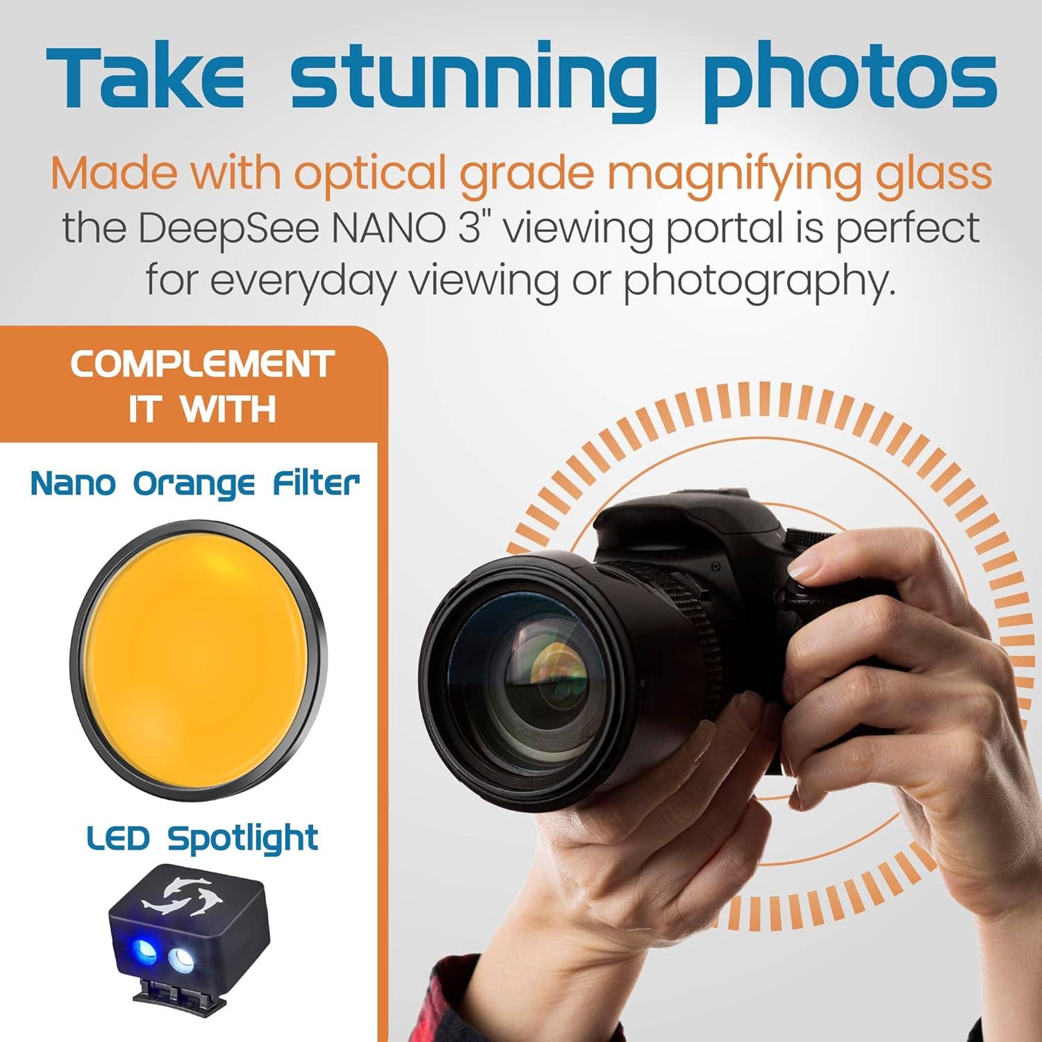 Flipper Aquarium Products – wholesale Magnifying glass – DeepSee Nano Magnified Magnetic Aquarium Viewer 3"8