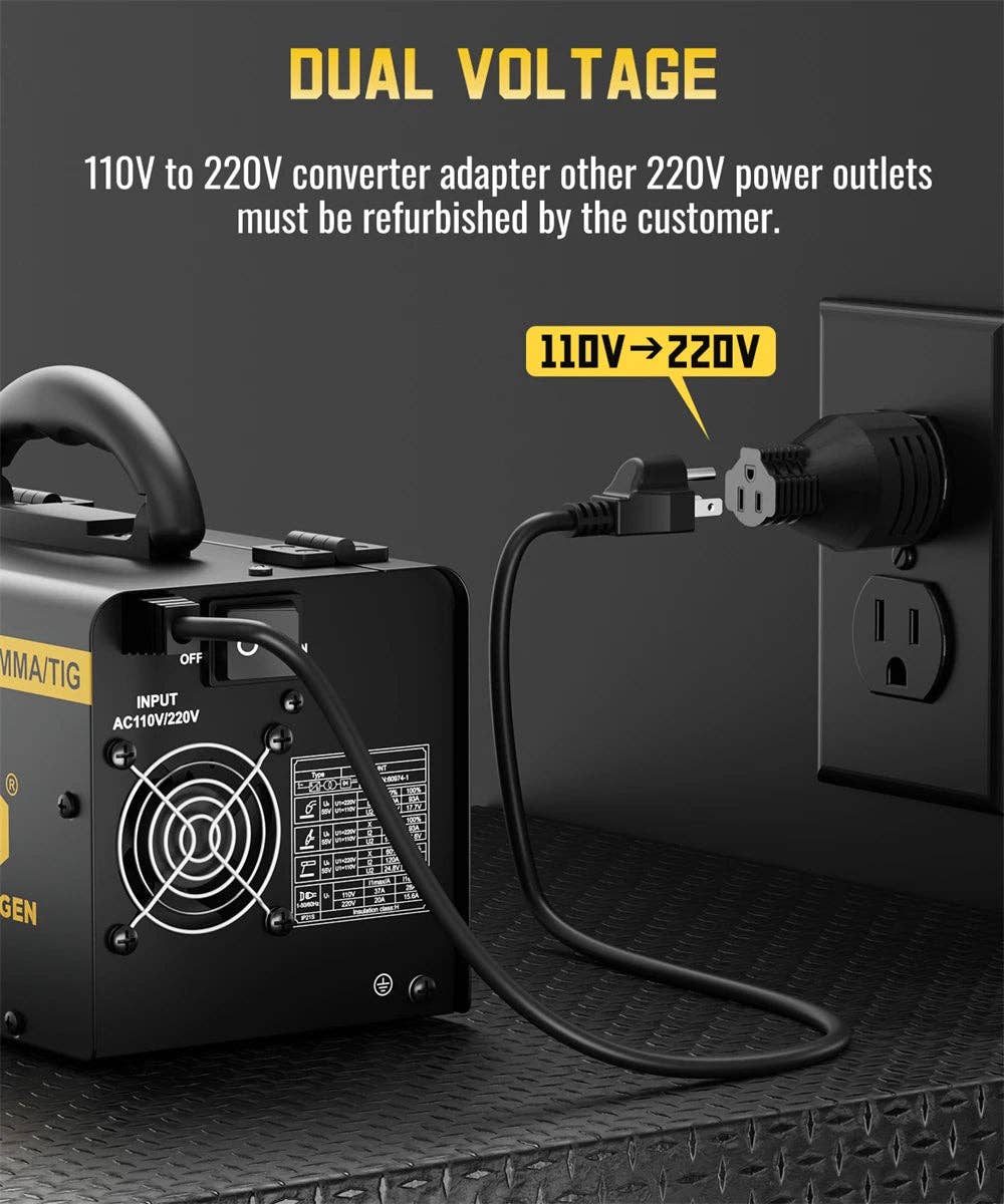 American Smart - Wholesale Kitchen Appliance - HZXVOGEN HVM140 3 in 1 Semi-Automatic Inverter Mig Welding Machine MMA/Gasless MIG/Lift TIG IGBT Non Gas Welder Synergy Tool26