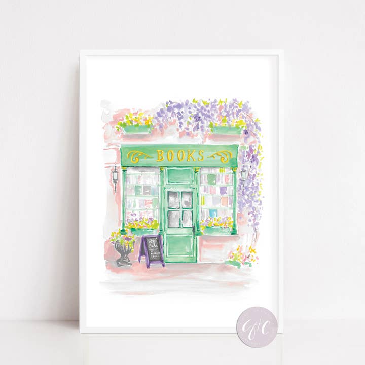 Paris Book Shop with Wisteria for wholesale by Gibb + Co Studio