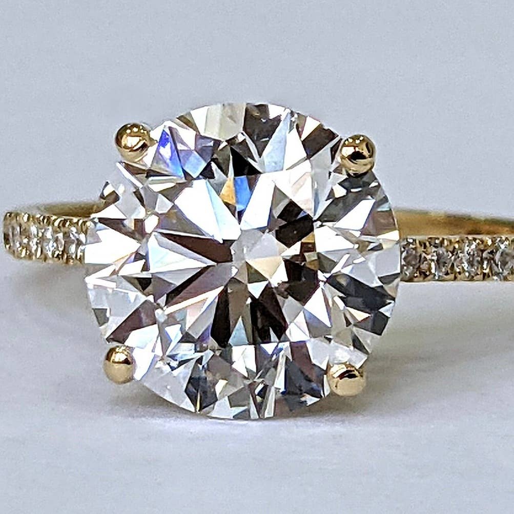 Lifetime Jewelers - Wholesale Engagement Ring - 3 CT VS Clarity Round Lab Grown Diamond Engagement Ring 14k6
