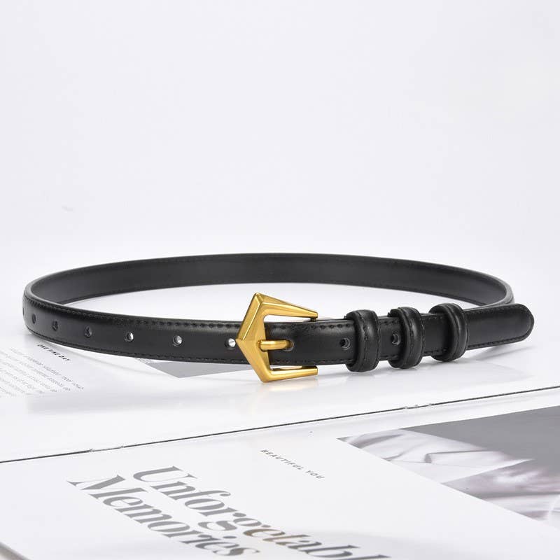 PEACH ACCESSORIES – wholesale Belt – Women's – Sleek Belt with Gold Tone Buckle BEL0596